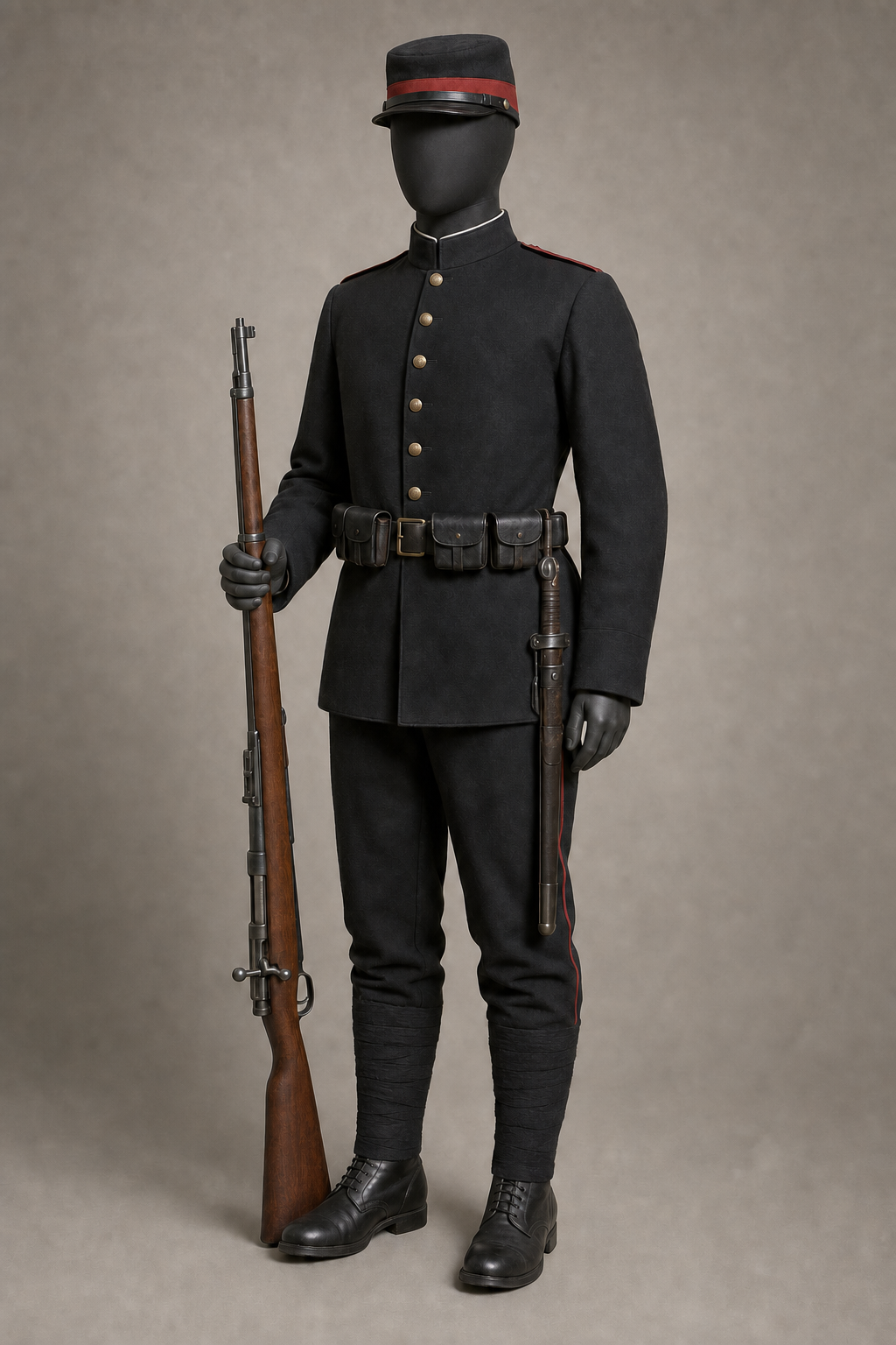 대한제국 육군 보병 부위 예복(1900년 제식) (Imperial Korean Infantry Lieutenant Full Dress) 복식과 무장 장비 복원 이미지