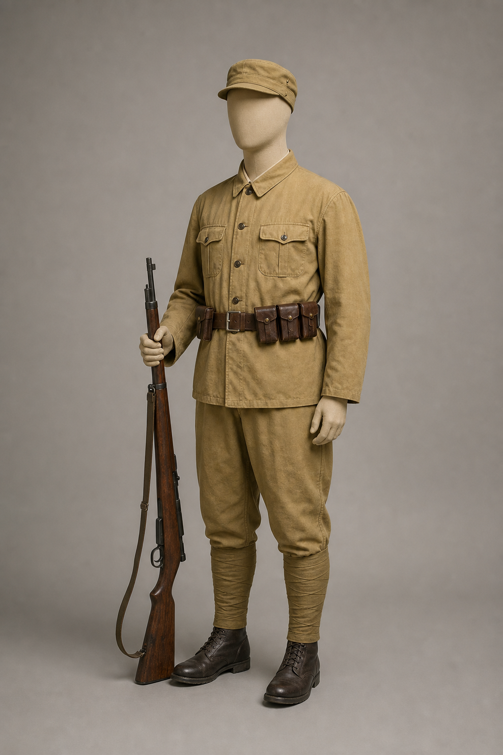 한국광복군 중국 국민정부식 청색 군복(1943) (KLA Chinese-Pattern Blue Uniform) 복식과 무장 장비 복원 이미지