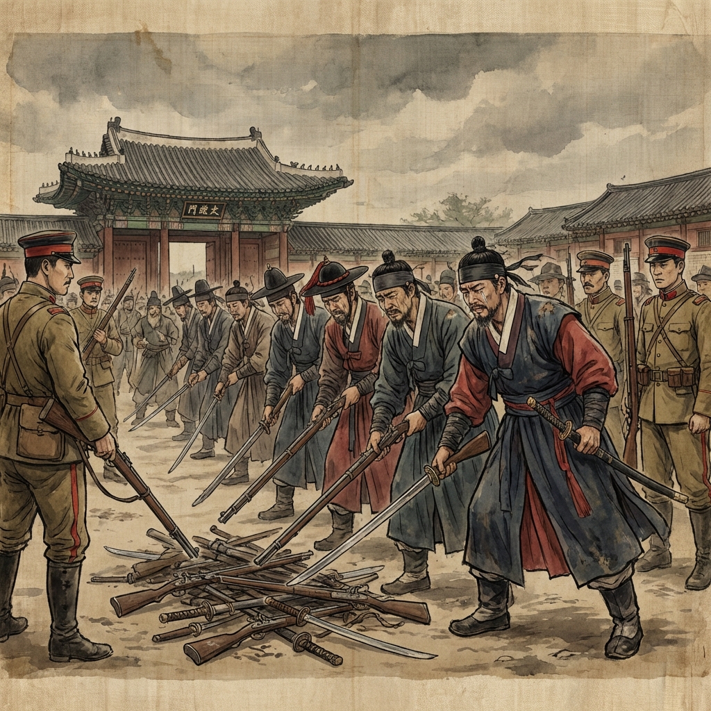 군대해산과 의병의 불꽃 (서기 1907년) 역사 자료 이미지