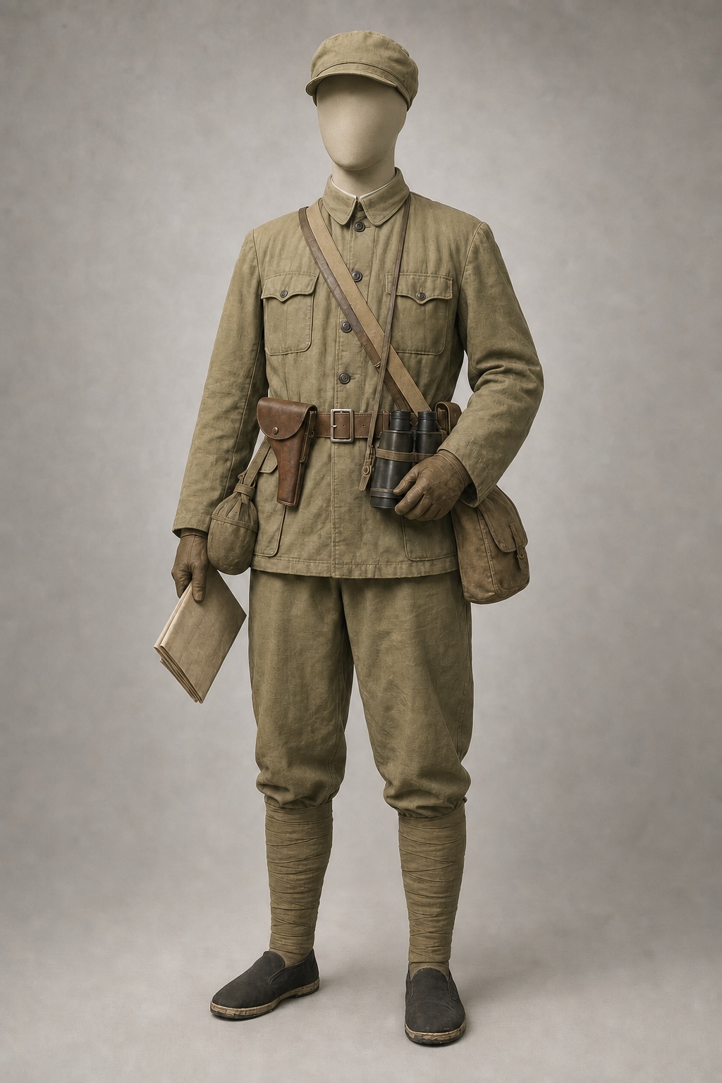 인민해방군 50식 간부 군복 (PLA Type 50 Cadre Uniform) 복식과 무장 장비 복원 이미지