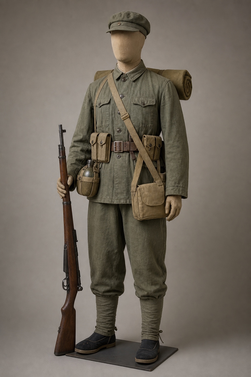 인민해방군 50식 육군 군복 (PLA Type 50 Army Uniform) 복식과 무장 장비 복원 이미지