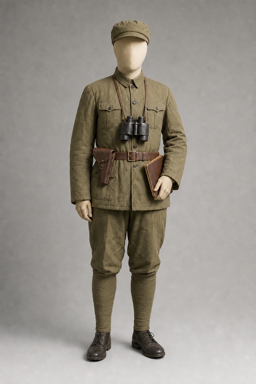 인민해방군 50식 상급 간부 착장 (PLA Type 50 Senior Cadre Dress) 복식과 무장 장비 복원 이미지