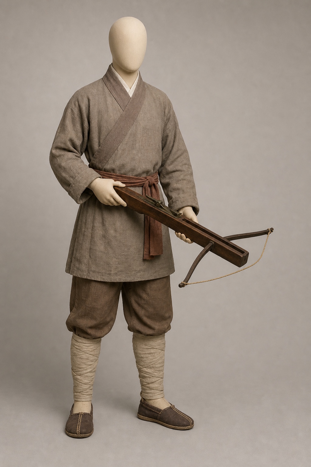 한대 쇠뇌 운용자 비교 복원 (Cautious Han Crossbow-Operator Comparison) 복식과 무장 장비 복원 이미지