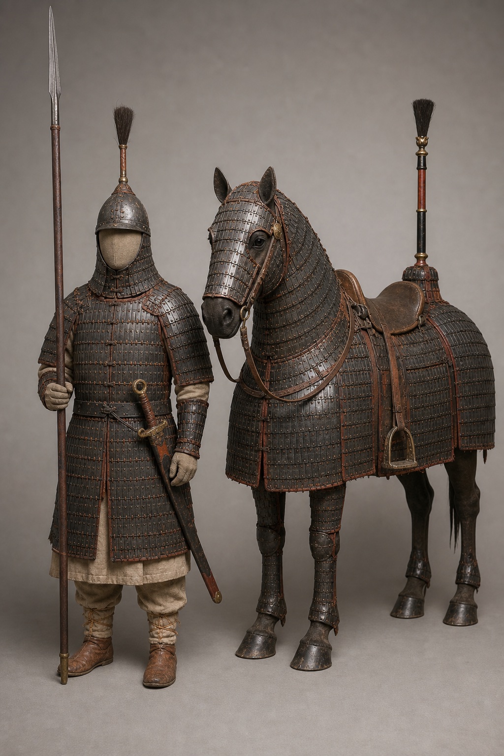 북위 갑기구장 중장기병 (Northern Wei Cataphract) 복식과 무장 장비 복원 이미지