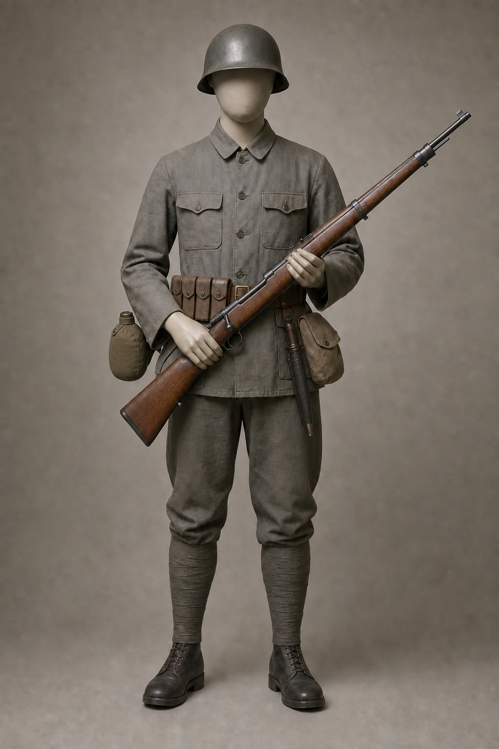 국민혁명군 독일식 장비 부대 보병 (NRA German-Equipped Infantry) 복식과 무장 장비 복원 이미지
