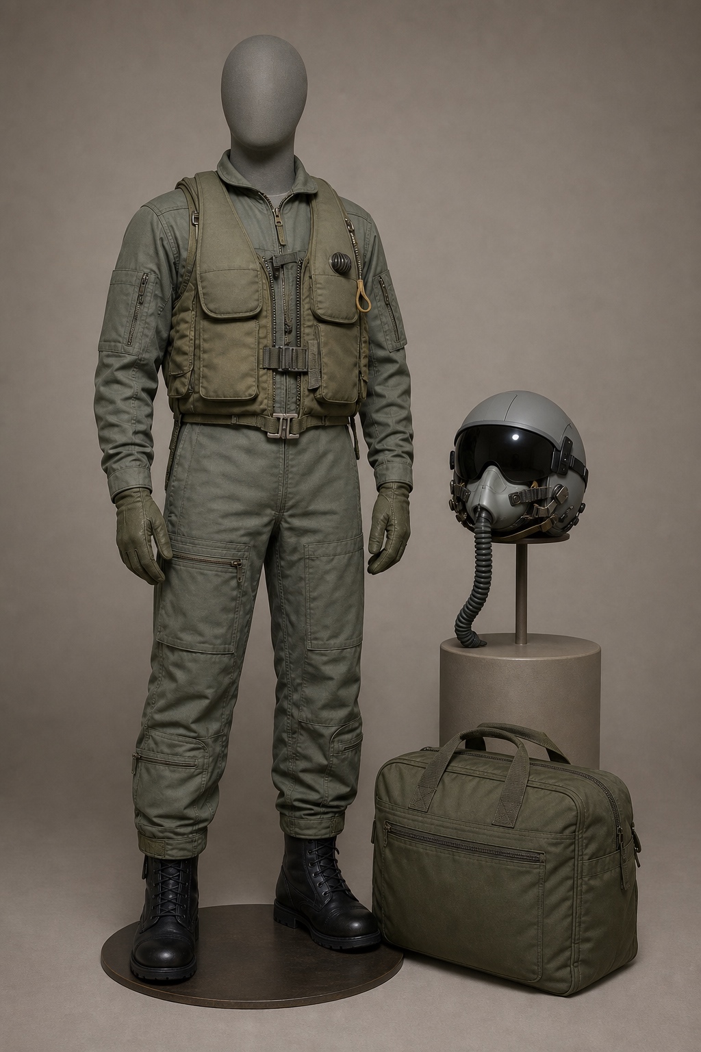 인민해방군 공군 조종사 비행복 (PLA Air Force Pilot) 복식과 무장 장비 복원 이미지