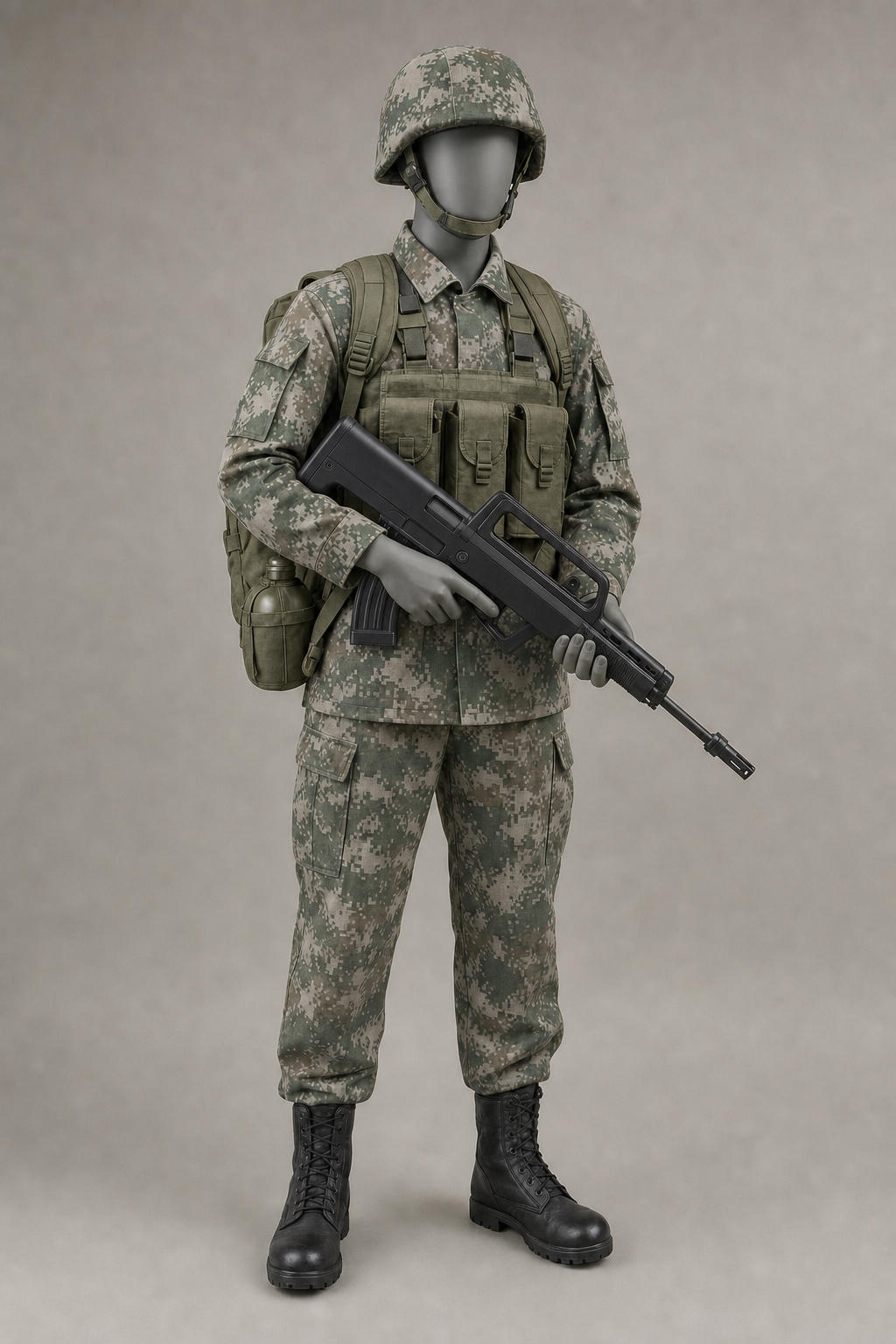 인민해방군 07식 보병 (PLA Type 07 Infantryman) 복식과 무장 장비 복원 이미지