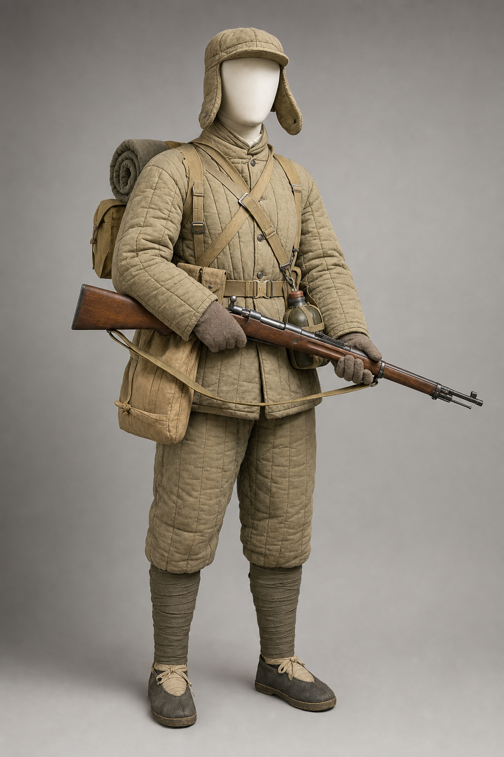 중국인민지원군 보병 (PVA Infantryman, Korean War) 복식과 무장 장비 복원 이미지