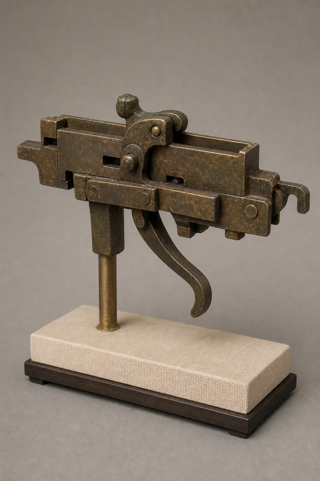 진(秦) 청동 쇠뇌 방아쇠 유물 (Qin Bronze Crossbow Trigger) 복식과 무장 장비 복원 이미지