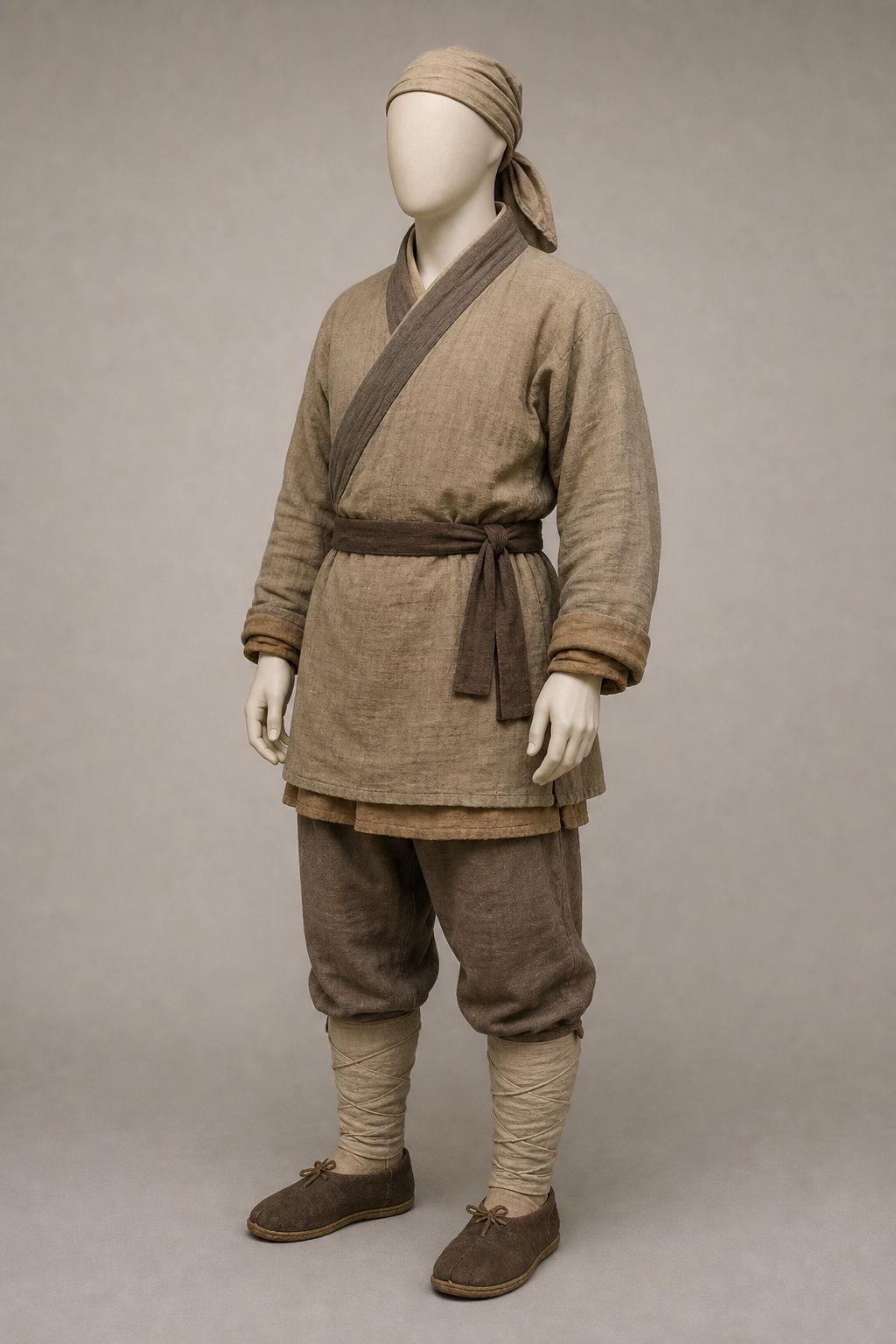 진한 군사 노역·물류 인력 비교 복원 (Qin–Han Military Labor and Logistics Worker Comparison) 복식과 무장 장비 복원 이미지