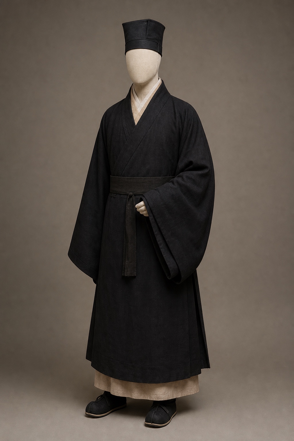 진 군주 흑색 의례복 비교 복원 (Cautious Qin Ruler Black Ceremonial Robe Comparison) 복식과 무장 장비 복원 이미지