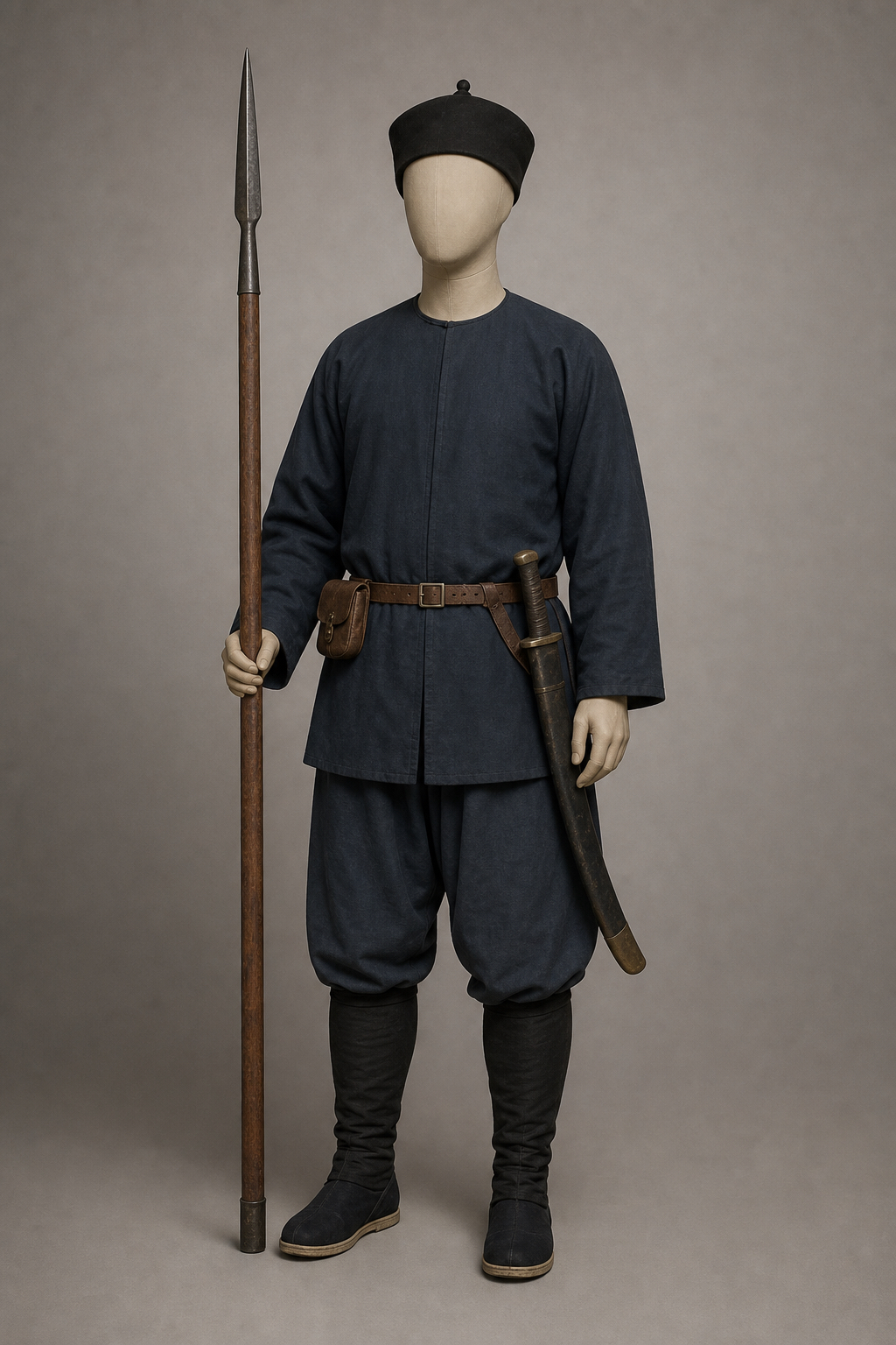 1793년 청 황실 행렬 기수 도상 (Qing Procession Standard-Bearer, 1793) 복식과 무장 장비 복원 이미지