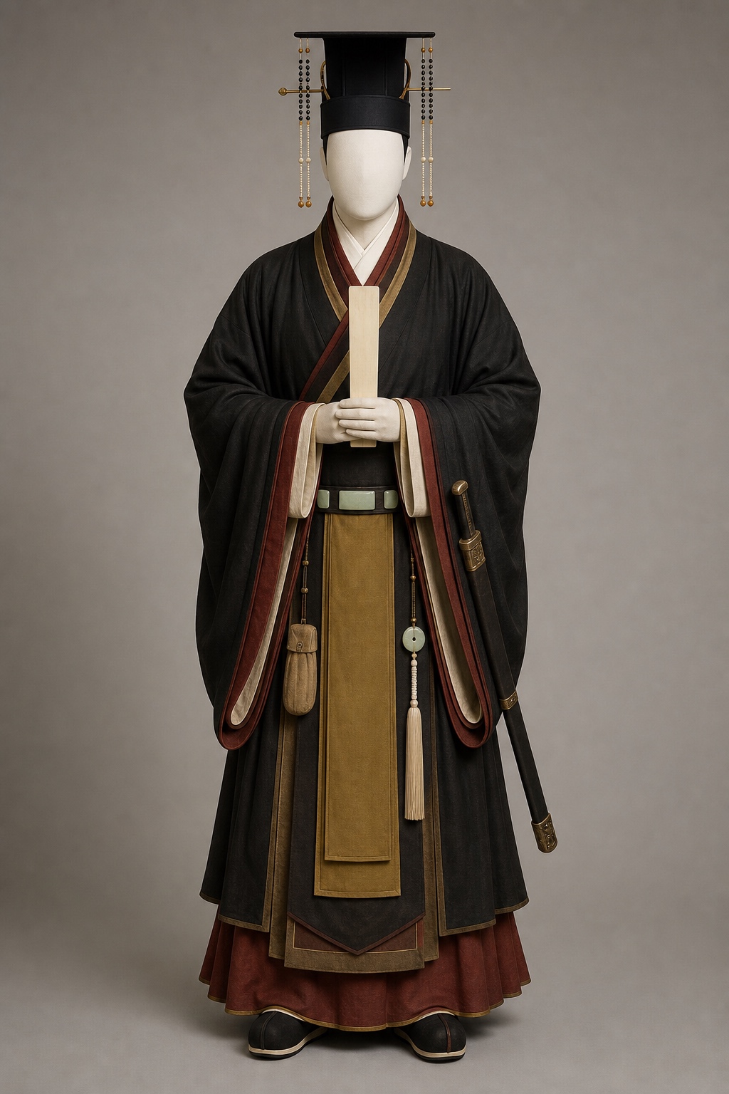 수당 황제 (Sui–Tang Emperor) 복식과 무장 장비 복원 이미지