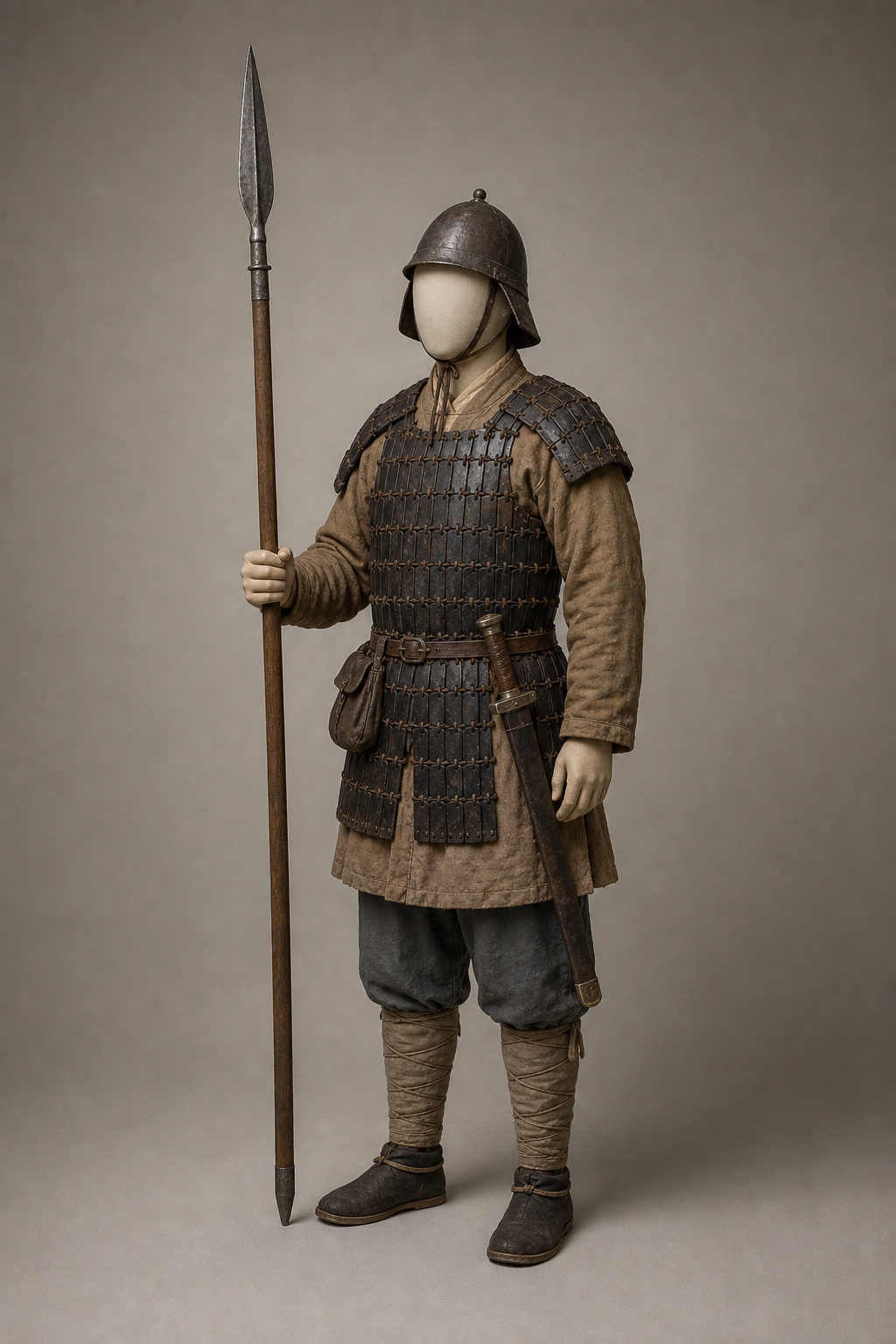 당(唐) 일반 보병 (Tang Infantryman) 복식과 무장 장비 복원 이미지