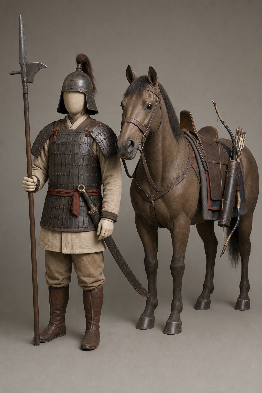 삼국시대 기병 (Three Kingdoms Cavalryman) 복식과 무장 장비 복원 이미지