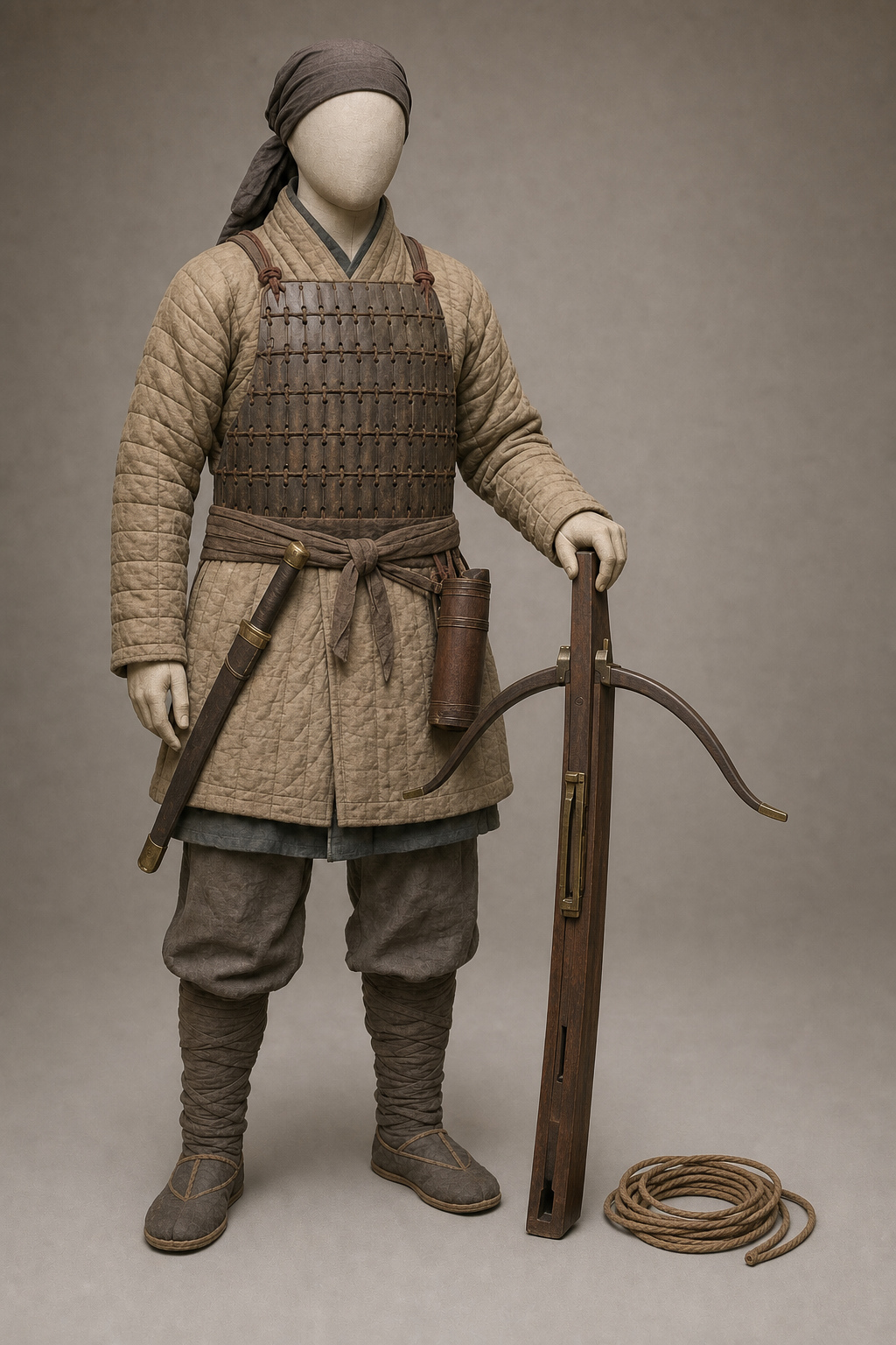 조위 정시 2년 쇠뇌 생산·운용 (Cao Wei Crossbow Production and Use, 241) 복식과 무장 장비 복원 이미지