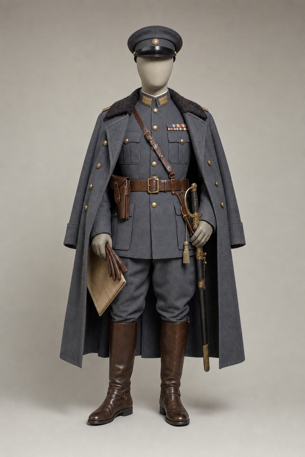 1921년 우페이푸 장군 군복 사진 (Wu Peifu in Uniform, c. 1921) 복식과 무장 장비 복원 이미지