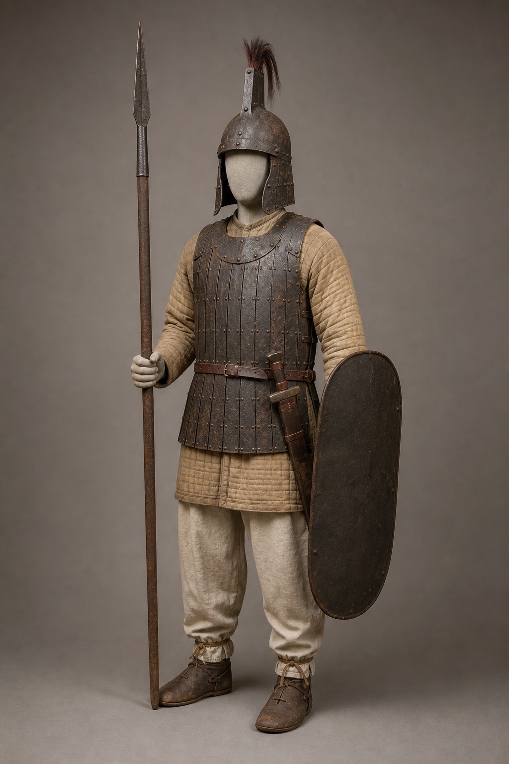 고령 지산동 32호 횡장판갑·투구 일괄 (Jisandong Tomb 32 Armor Assemblage) 복식과 무장 장비 복원 이미지