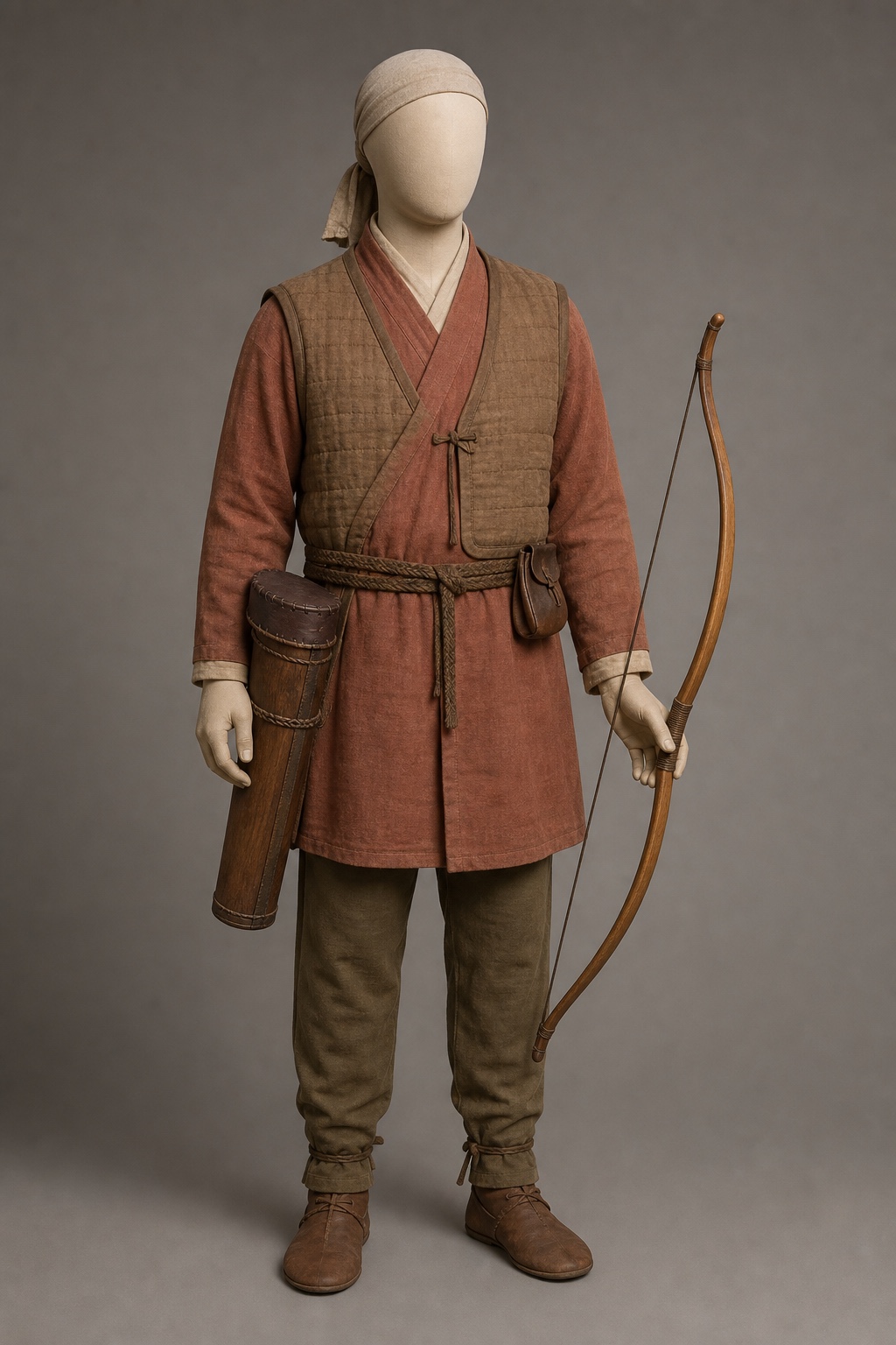 위만조선 궁병 추정 복원 (Reconstructed Wiman Joseon Archer) 복식과 무장 장비 복원 이미지