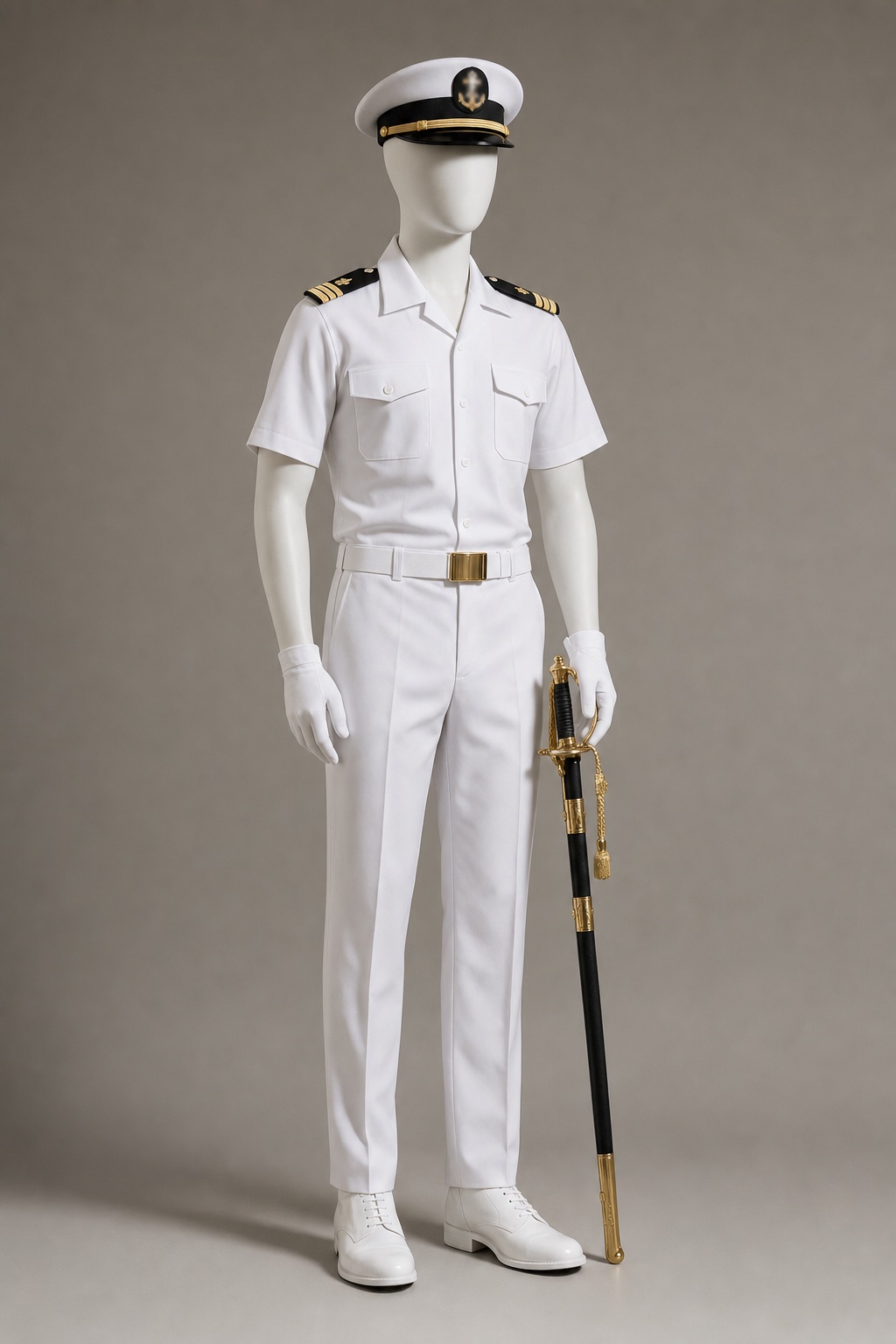 2026년 해군 부사관 이상 하정복 제식 (ROK Navy Summer Service Uniform Regulation, 2026) 복식과 무장 장비 복원 이미지