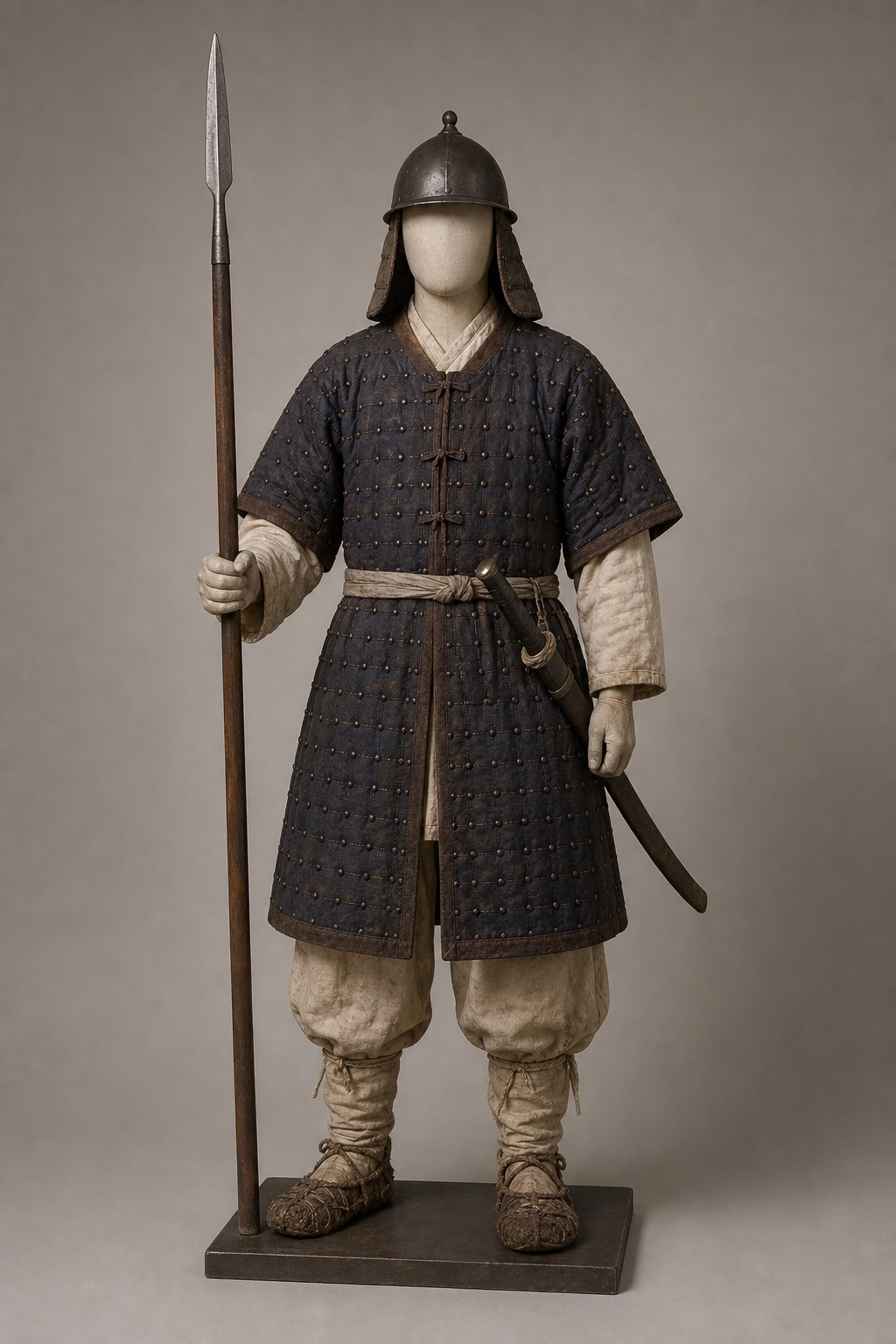 임진왜란 조선 관군 보병(합성 복원) (Joseon Regular Infantry, Composite Reconstruction) 복식과 무장 장비 복원 이미지