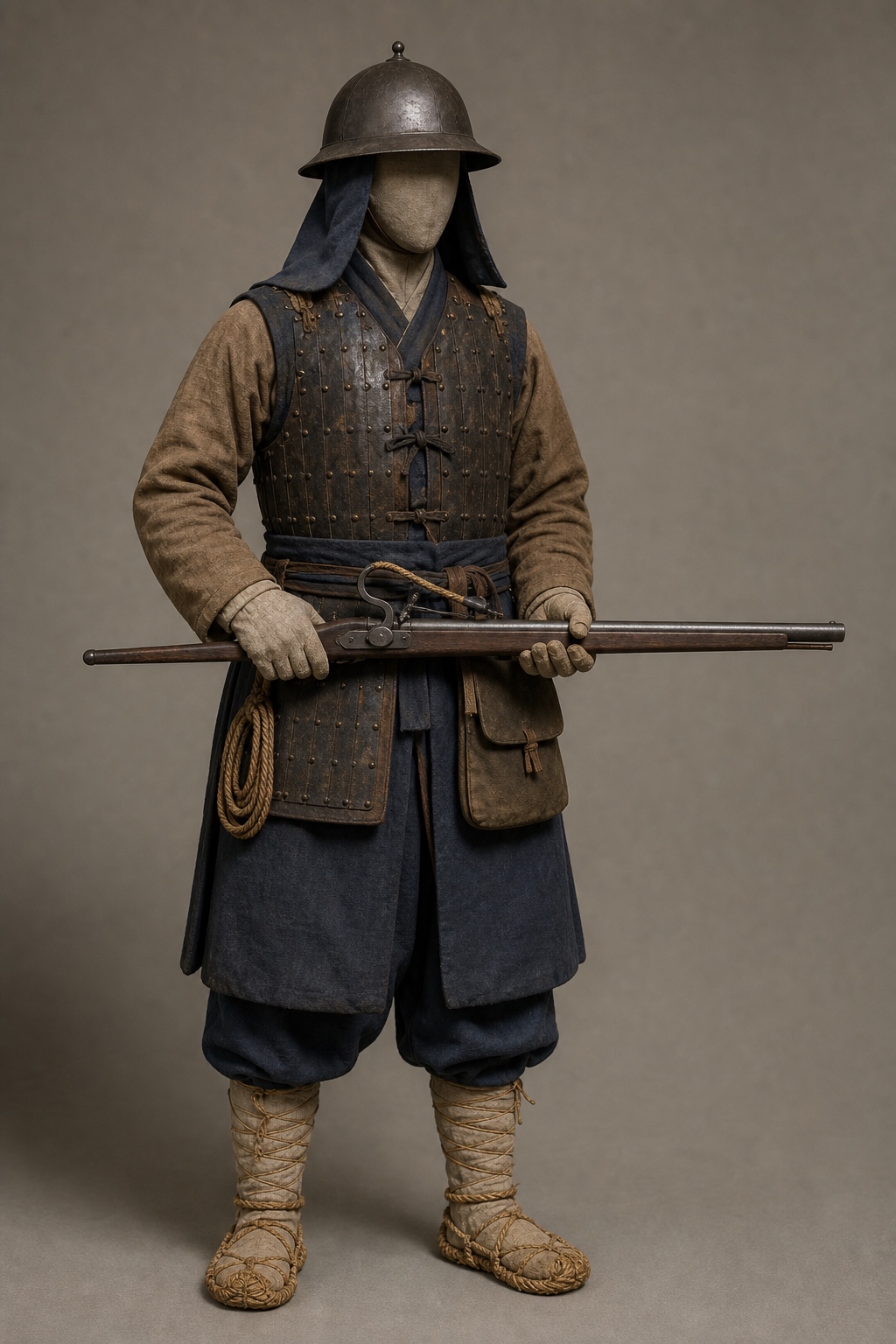 조선 포수(조총병) (임진왜란) (Joseon Matchlock Gunner, Imjin War) 복식과 무장 장비 복원 이미지