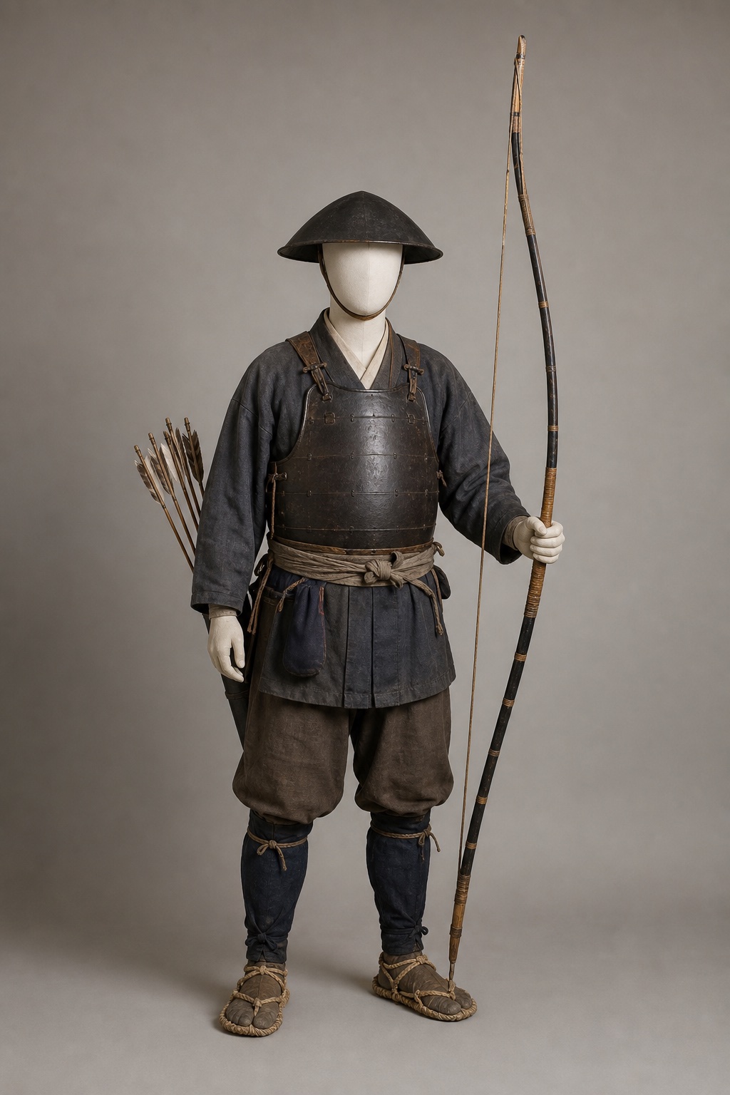 1592년 일본군 궁수 출품목록 비교 (Japanese Archer, 1592 Source-limited Comparison) 복식과 무장 장비 복원 이미지