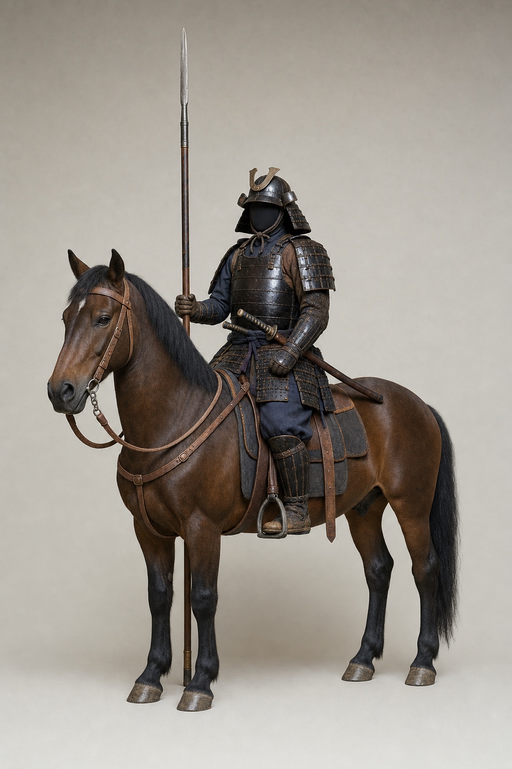 1592년 일본 기마 무사 후대 도상 비교 (Japanese Mounted Samurai, Later-image Comparison) 복식과 무장 장비 복원 이미지
