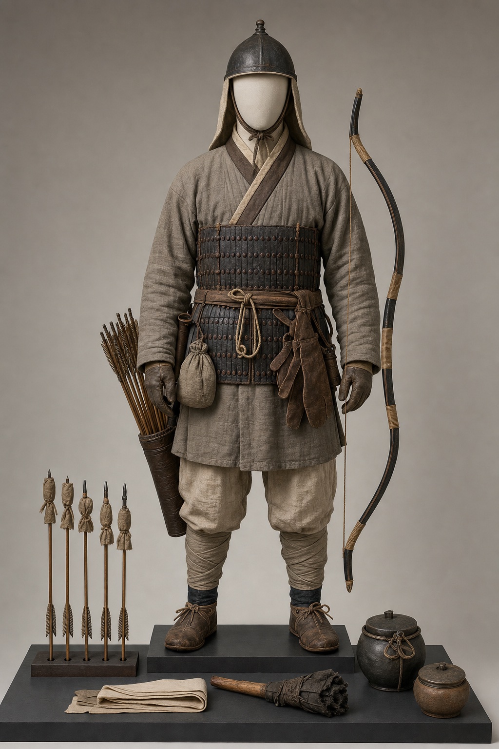 고려 발화(화공) 부대 (Goryeo Balhwa Fire-Attack Unit) 복식과 무장 장비 복원 이미지