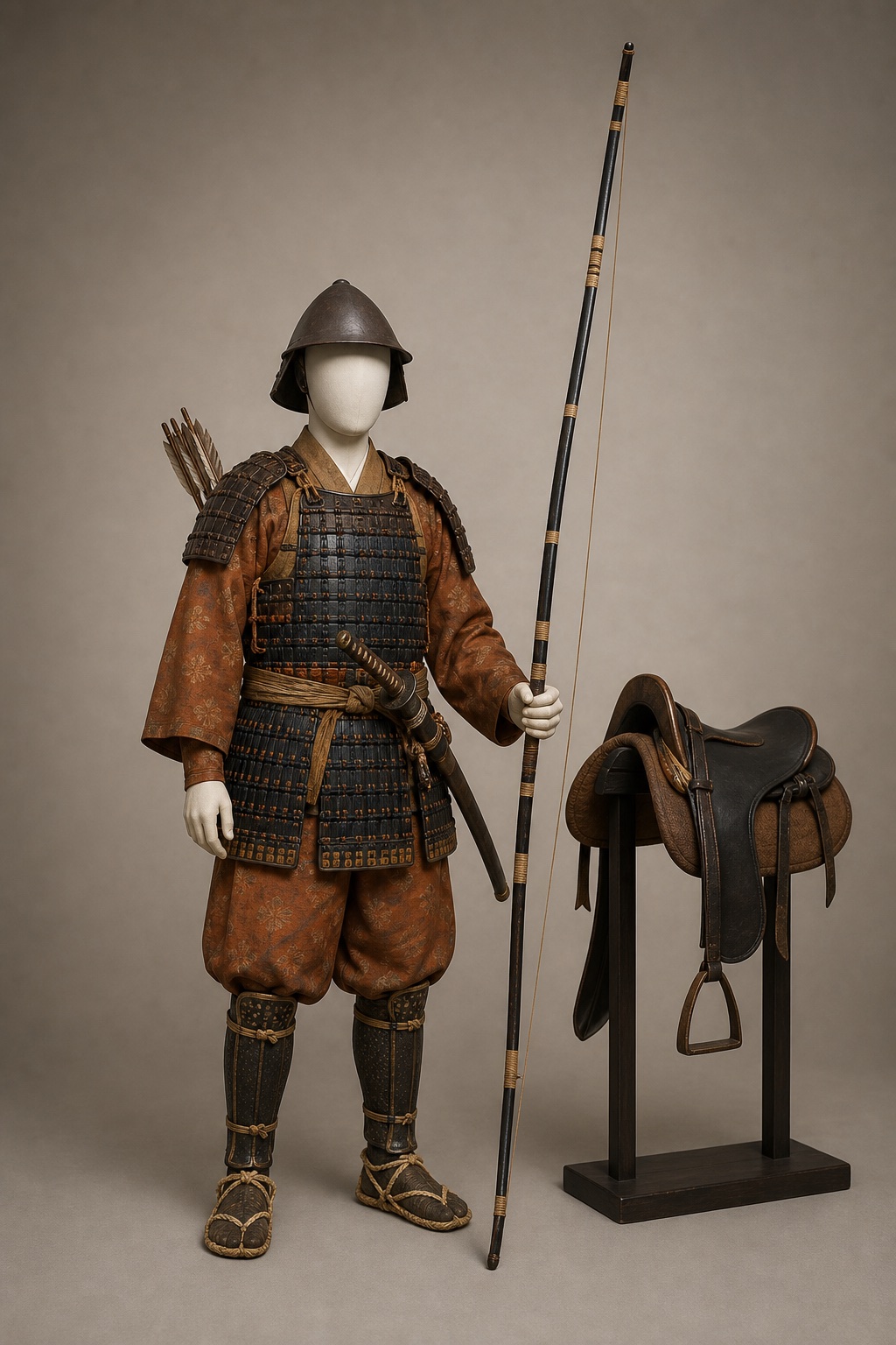 헤이지 이야기 두루마리 기반 기마 무사 비교 (Mounted Warrior in the Heiji Scroll) 복식과 무장 장비 복원 이미지