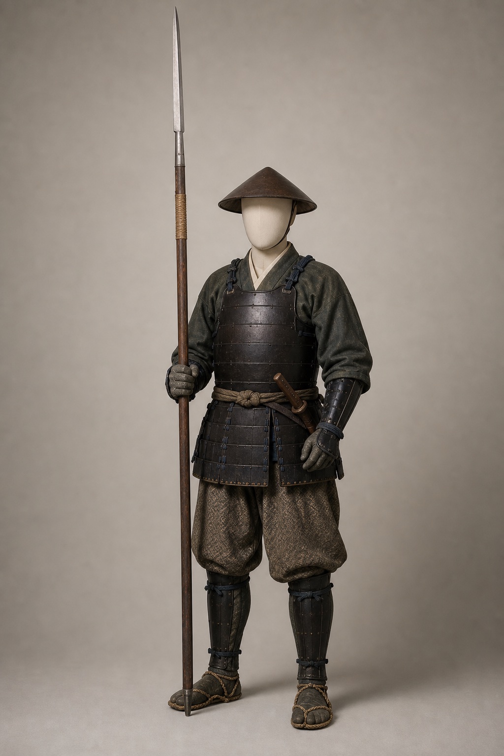 16세기 야리 계열 보병 집단 비교 (Sixteenth-Century Yari Infantry Comparison) 복식과 무장 장비 복원 이미지