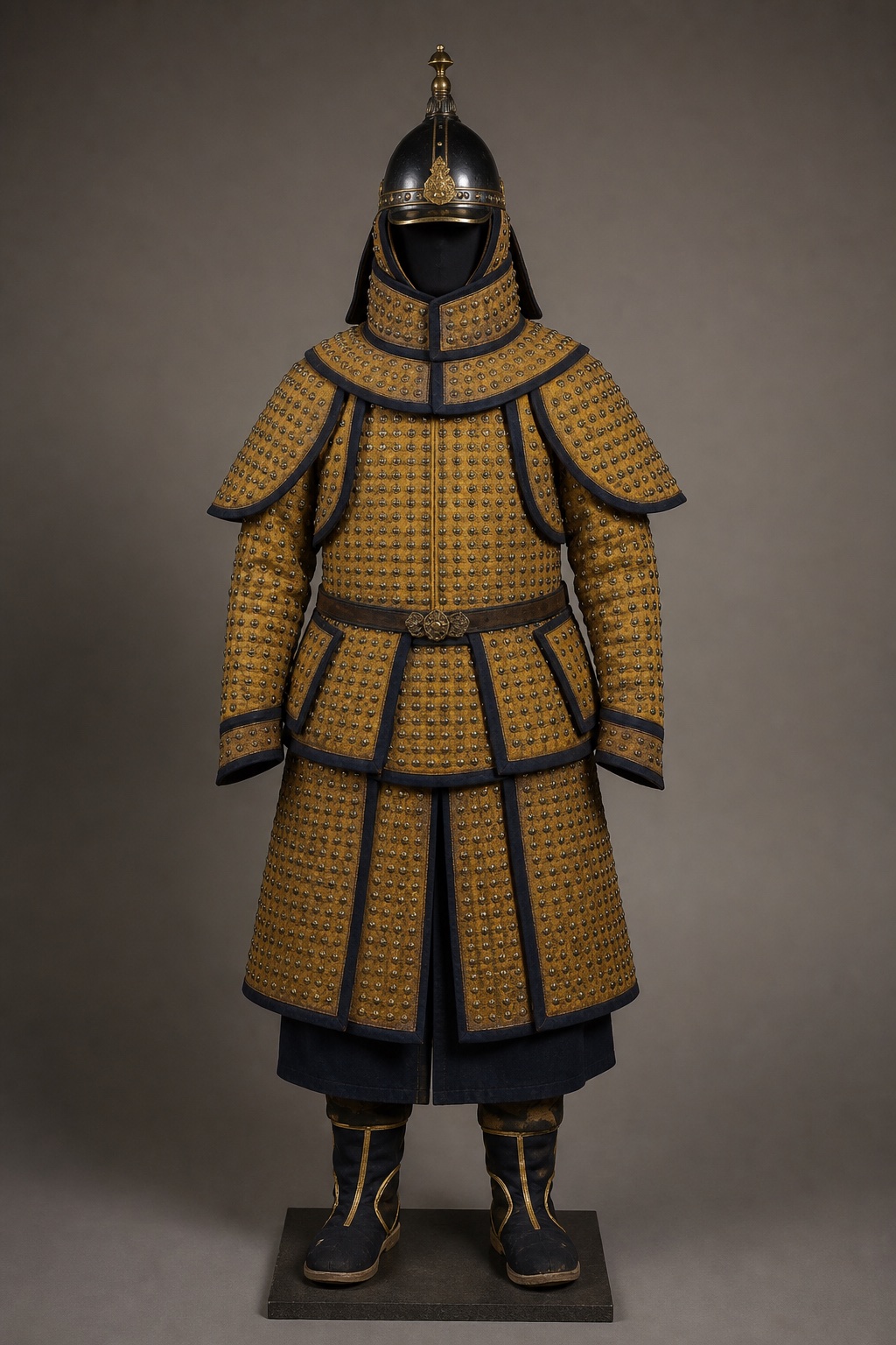 1756년 정황기·양황기 갑주 두 세트 (Plain and Bordered Yellow Banner Armours) 복식과 무장 장비 복원 이미지