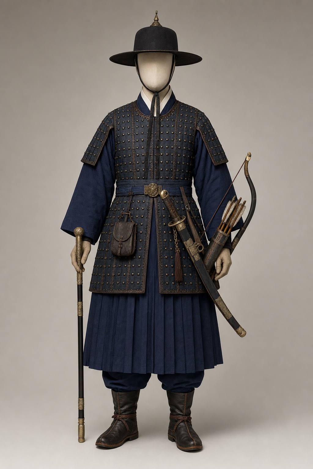조선 후기 왕실 근위대 내금위 근위병 (Late Joseon Naegeumwi Royal Guard) 복식과 무장 장비 복원 이미지