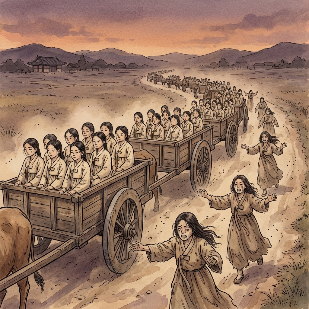 공녀 징발과 찢겨진 가족의 비극 (서기 1274-1350년대) 역사 자료 이미지