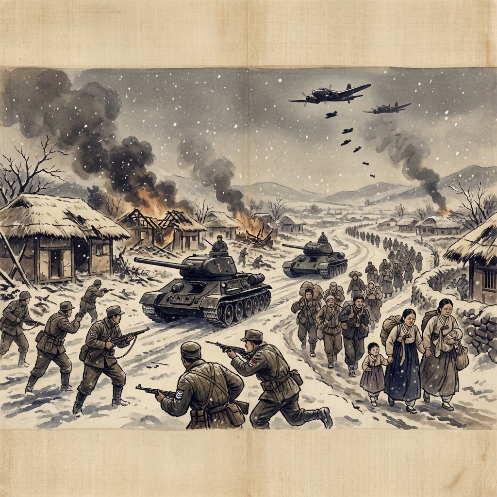 6.25 전쟁과 상흔의 산하 (1950년) 역사 자료 이미지