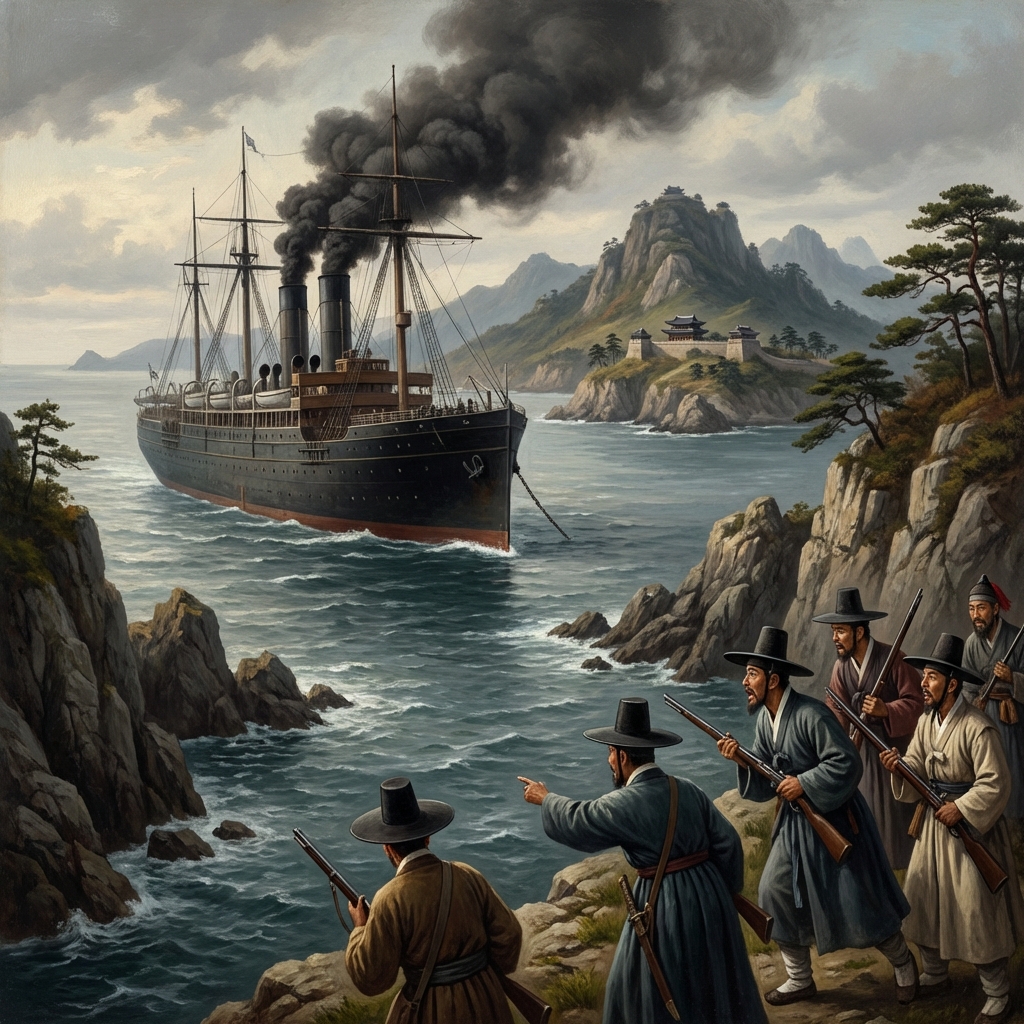 개항의 거친 파도와 시련 (서기 1866-1876년) 역사 자료 이미지