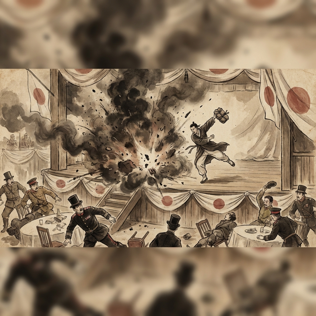 윤봉길 의거와 상하이의 뇌성 (서기 1932년) 역사 자료 이미지